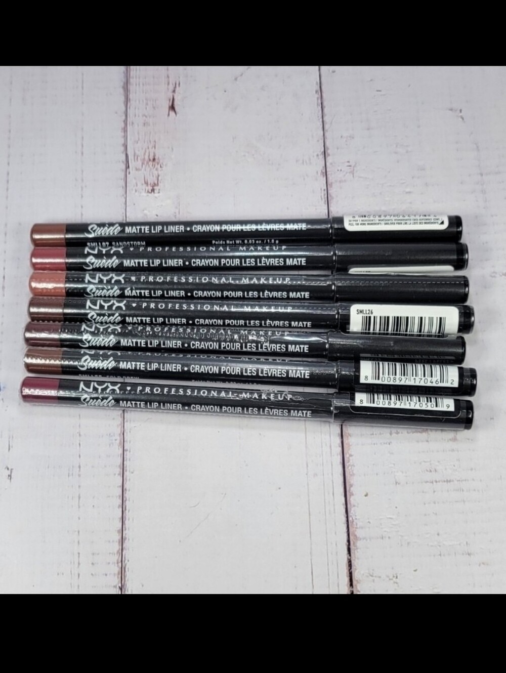 Nyx 7 Piece Suede Matte Lip Liner Bundle NEW!